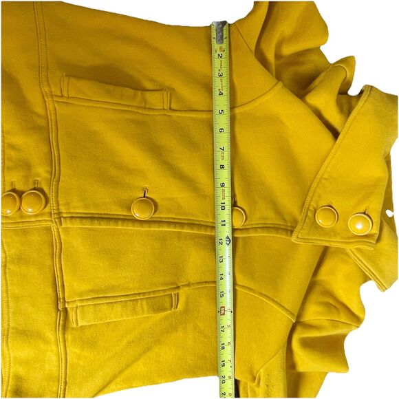 Charlotte Russe Women’s Mustard Yellow Fleece Button Up Jacket Coat Sz XL - Picture 9 of 11